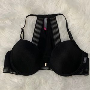Vince Camuto underline black front closure bra 36C